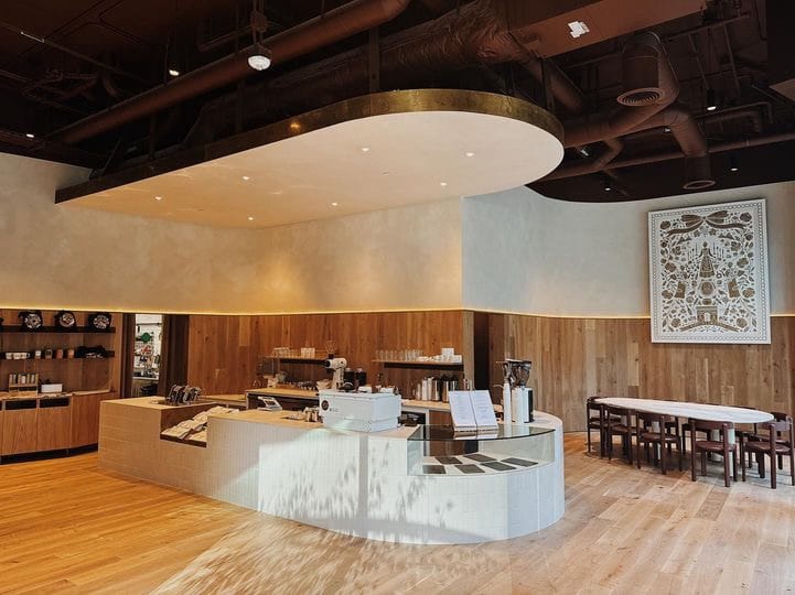 A look inside the spacious, natural-chic location of the latest saint frank coffee