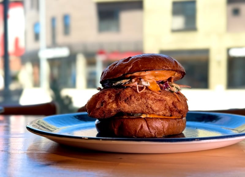 The new fried chicken sandwich at Rosemary & Pine. Photo courtesy of Rosemary & Pine.