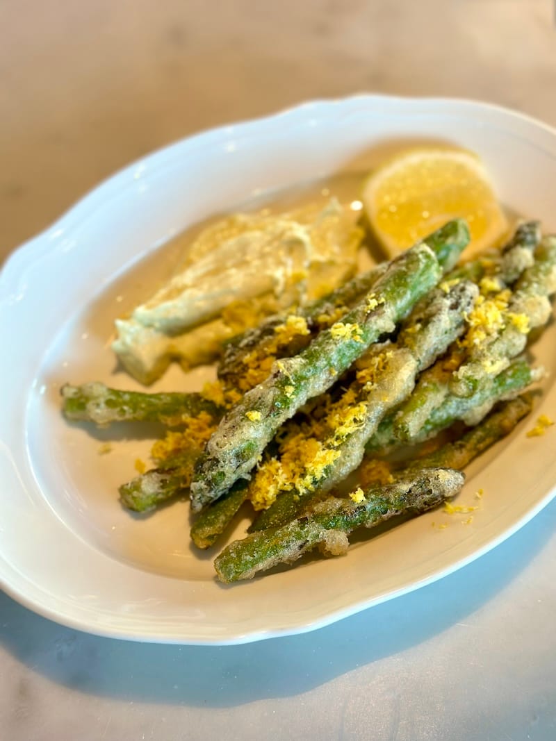 Get the Delta asparagus fritto at La Connessa while you can! Photo: © tablehopper.com.
