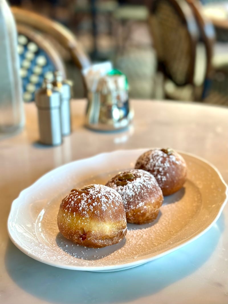 Start your brunch with espresso bomboloni for the table. Photo: © tablehopper.com.