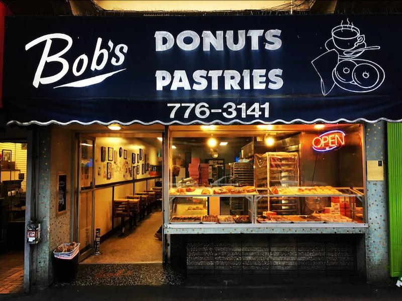 The classic exterior of Bob’s Donuts on Polk. Instagram photo via @bobsdonuts.