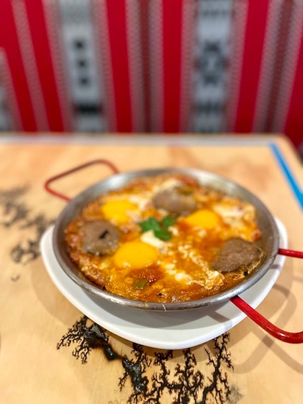 Gola’s shakshuka with housemade merguez (from a preview dinner). Photo: © tablehopper.com.
