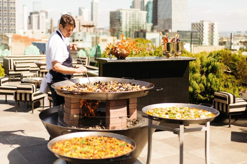 Sundays are for paella parties and rosé on the roof at Charmaine’s! Photo: Alina Tyulyu.