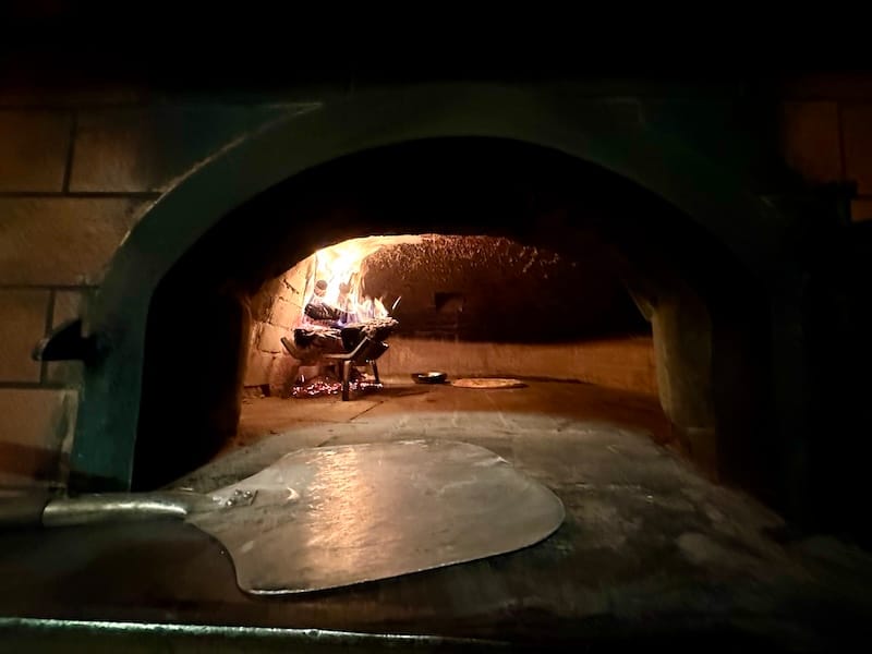 Tommaso’s historic, wood-fired, brick pizza oven. Photo: © tablehopper.com.
