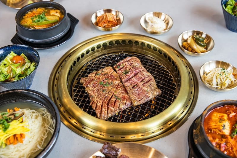 Some dishes from ABsteak’s modern Korean steakhouse menu. Photo courtesy of ABsteak.