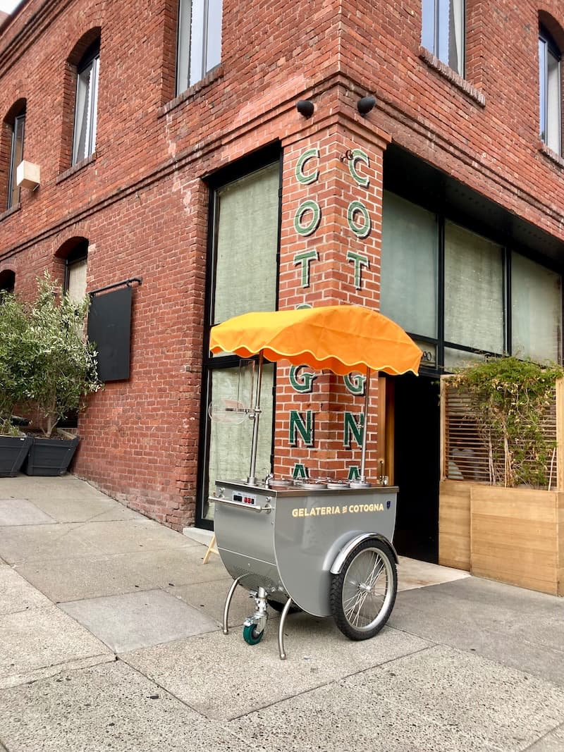 The new Gelateria di Cotogna cart is parked in front of Cotogna on Fridays. Photo: Bureau Jules.