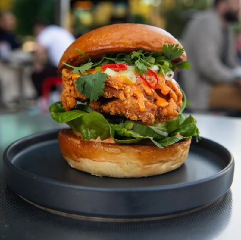 A fried chicken sandwich will also be available at the lunch pop-up. Photo: Adahlia Cole.