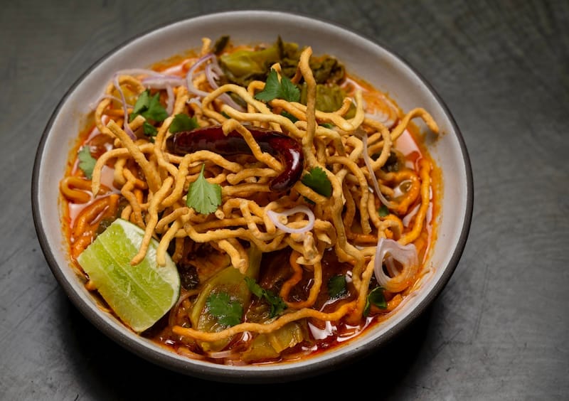 Enjoy Pim Techamuanvivit’s delicious khao soi at a new lunchtime pop-up at Nari. Photo: Adahlia Cole.