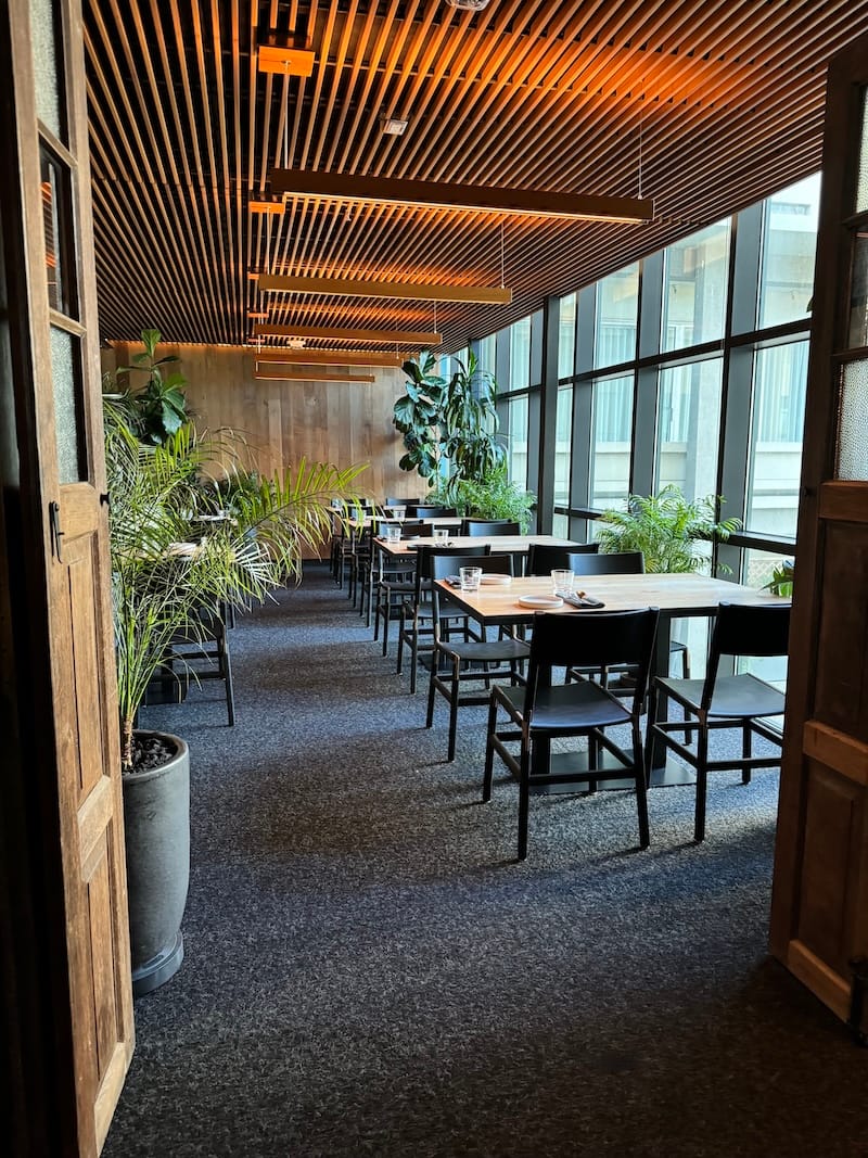 Enjoy some natural light over lunch on the mezzanine at Nari. Photo courtesy of Nari.