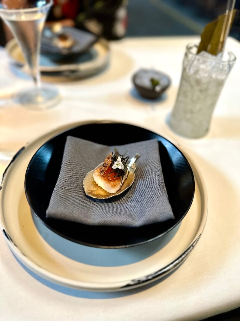 A starter on the original tasting menu. Photo: © tablehopper.com.