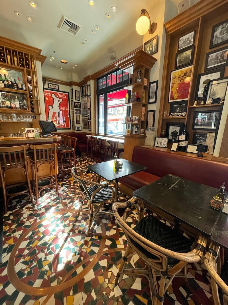 The interior of Cafe Zoetrope is filled with cinematic memorabilia. Photo: © tablehopper.com.