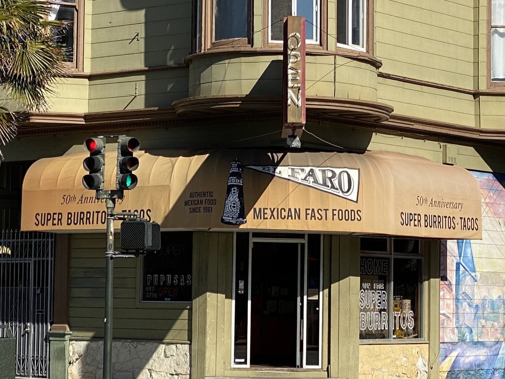 Exterior of El Faro in the Mission. Yelp photo by Andrew D. 