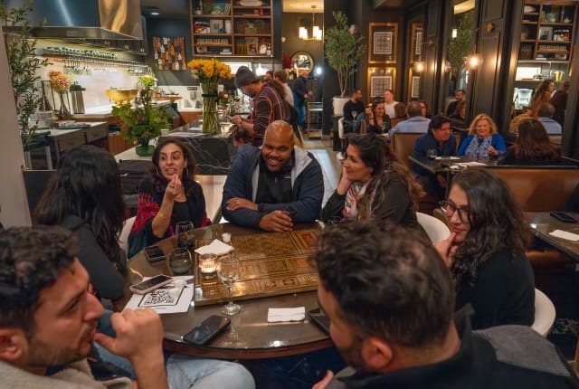 The full dining room at the friends and family night. Photo: John Avalos.