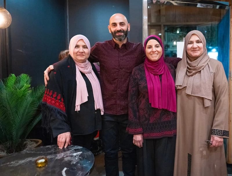 Mama Lamees, Samir Salameh, and her sisters Widad and Eman, who are integral to the team in the kitchen. Photo: John Avalos.