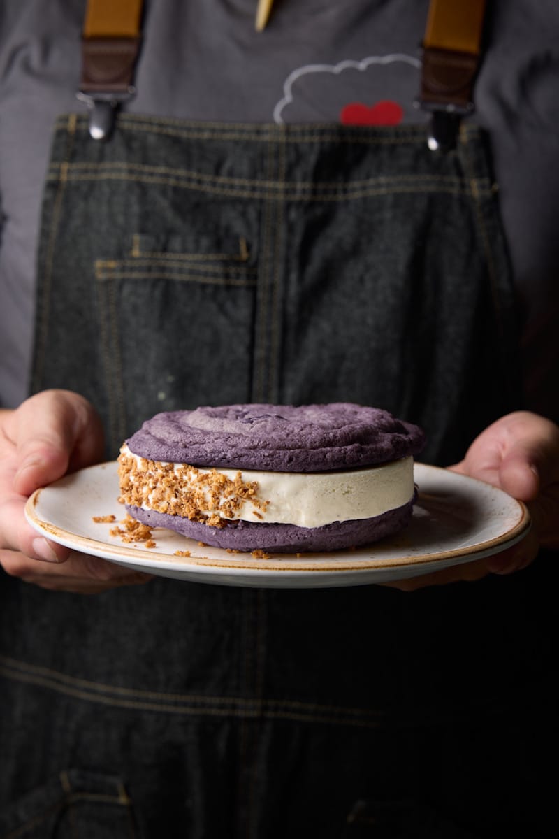 Sama Sama is a giant ube cookie sandwich filled with horchata ice cream…yum! Photo: ⓒ Molly DeCoudreaux.