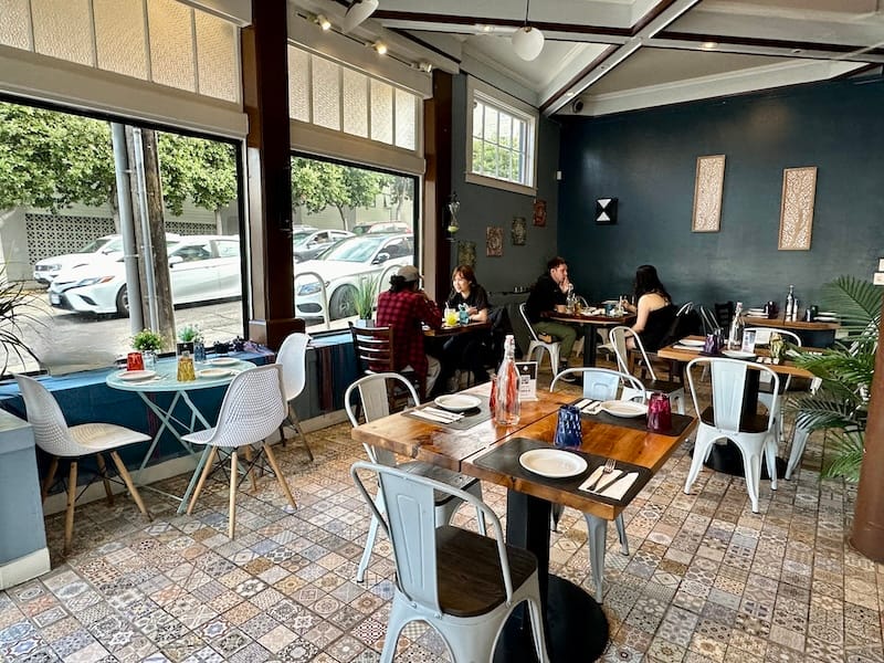 The dining room at Mezze & Mooore in the Mission. Photo: © tablehopper.com.