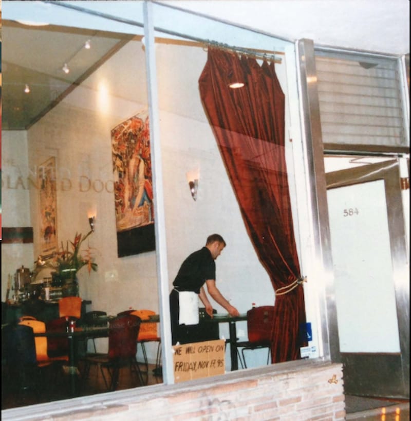 A picture of the original Slanted Door on Valencia before opening night. Photo via the Slanted Door website.