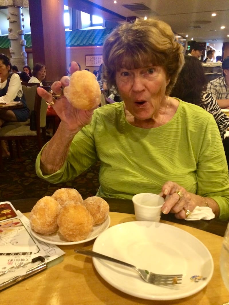 I was looking at my pictures of Koi Palace, and just had to share this one from 10 years ago when I took my grandma there for dim sum with my cousins and sister. So many memories at this Daly City location! And now I want sugar egg puffs. Photo: © tablehopper.com.