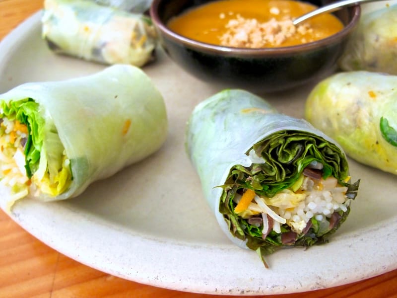 Slanted Door’s iconic vegetarian spring rolls. Photo: © tablehopper.com.