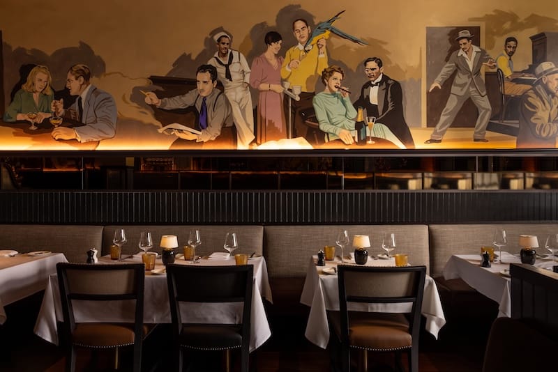 The new mural by Matthew Benedict in the dining room. Photo: Stephanie Russo.