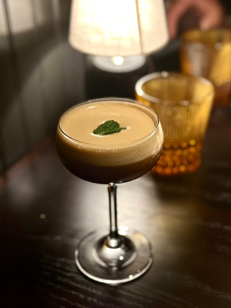 The minty espresso martini. Photo: © tablehopper.com.