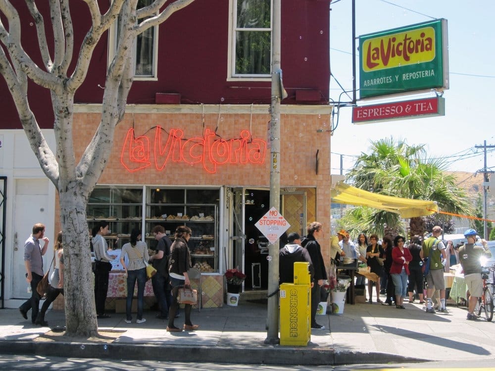 La Victoria Mexican Bakery & Cafe in the Mission, in 2010. Yelp photo by Kevin Y.