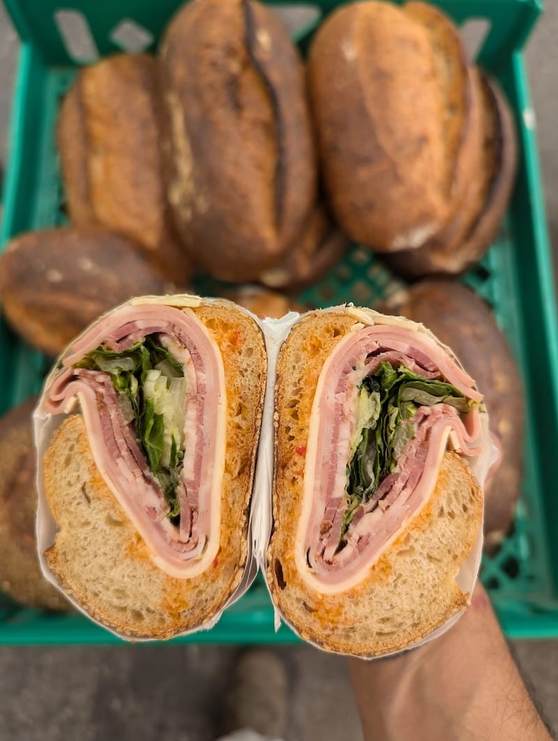 Italian hoagie on Rosalind’s famous seeded roll. Photo courtesy of Rosalind Bakery.