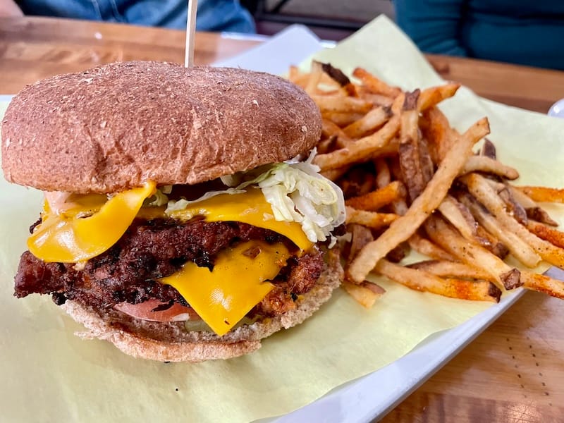 The Pray4Me burger at the former Souley Vegan. Photo: © tablehopper.com.