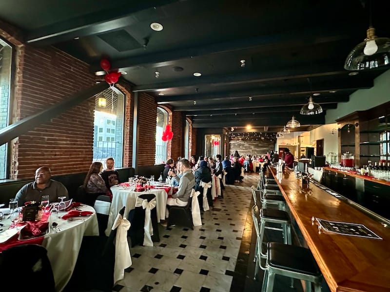 The interior of the new Souley Vegan during a Valentine’s Day event. Photo: © tablehopper.com.