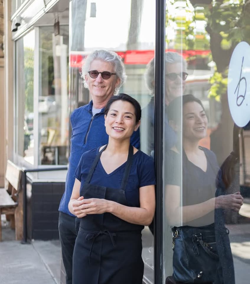 b. Patisserie owners Belinda Leong and Michel Suas. Instagram photo via @bpatisserie.