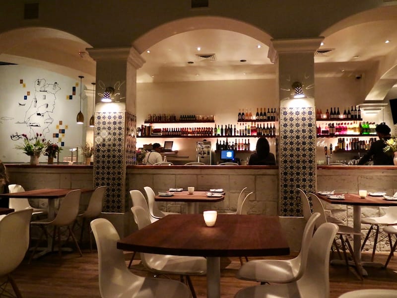 The dining room at Uma Casa felt like a seafood restaurant in Lisbon. Photo: © tablehopper.com.